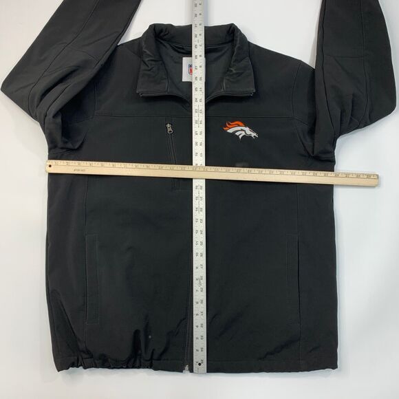 NFL Denver Broncos Jacket Mens XL Extra Large Black Full Zip Softshell Stretch - Picture 7 of 13